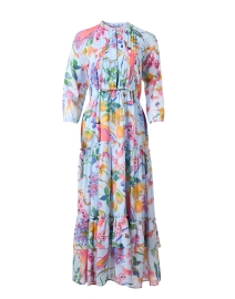 Product image thumbnail - Banjanan - Bazaar Blue Multi Print Cotton Dress