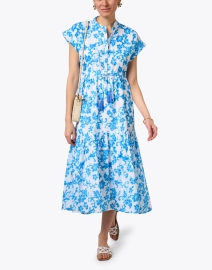 Look image thumbnail - Ro's Garden - Mumi Blue Print Cotton Dress