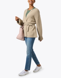 Look image thumbnail - Joseph - Beige Belted Cashmere Cardigan