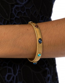 Strada Blue and Turquoise Small Gold Bracelet