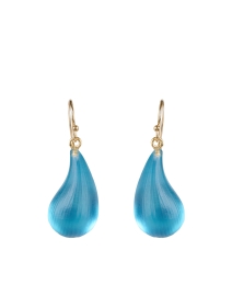 Blue Lucite Dewdrop Earrings