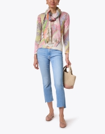 Look image thumbnail - Pashma - Pink and Green Paisley Print Sweater