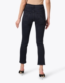 Back image thumbnail - Mother - The Dazzler Black Straight Leg Ankle Jean