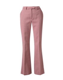 Fuchsia Jacquard Geometric Print Trousers