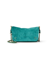 Product image thumbnail - Jerome Dreyfuss - Bobi Turquoise Suede Crossbody Bag
