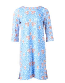 Blue and Orange East India Print Dress