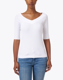 Front image thumbnail - Marc Cain - White Crossover Top