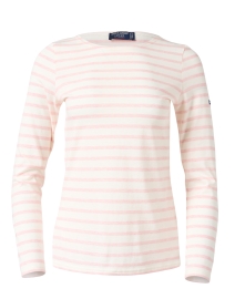 Product image thumbnail - Saint James - Minquidame Ivory and Pink Striped Cotton Top