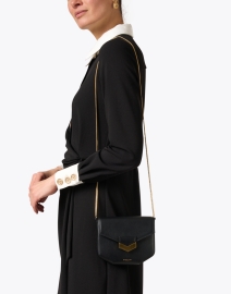 Look image thumbnail - DeMellier - Mini London Black Leather Shoulder Bag