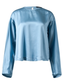 Product image thumbnail - Seventy - Blue Silk Stretch Blouse