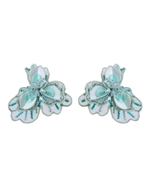 Poppy Blue Flower Stud Earrings