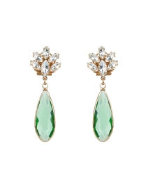 Product image thumbnail - Anton Heunis - Green Crystal Drop Earrings