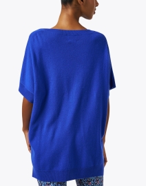Back image thumbnail - Allude - Blue Wool Cashmere Sweater