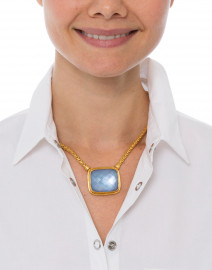 RTV - Monterey Iridescent Blue Chalcedony Necklace