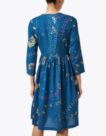 Back image thumbnail - Soler - Blue Print Cotton Dress