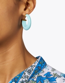 Look image thumbnail - Gas Bijoux - Blue Hoop Earrings