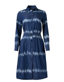Product image thumbnail - Piazza Sempione - Blue Striped Shirt Dress