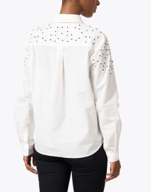 Back image thumbnail - Vilagallo - Margot White Embellished Cotton Shirt