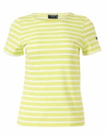 Product image thumbnail - Saint James - Etrille Lime and White Striped Cotton Top