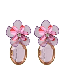 Piper Pink Flower Drop Earrings