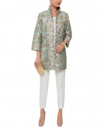 Rita Green Gold Floral Embroidered Silk Jacket