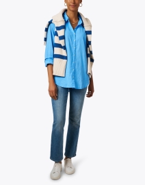 Look image thumbnail - Xirena - Beau Blue Cotton Poplin Shirt