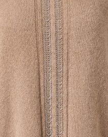 Fabric image thumbnail - Peserico - Tan Metallic Stripe Wool Silk Sweater