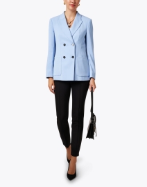 Look image thumbnail - Marc Cain - Light Blue Double Breasted Blazer