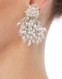 Crystal Burst Clip Earrings