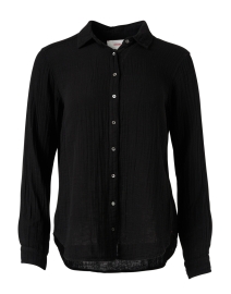 Product image thumbnail - Xirena - Scout Black Cotton Gauze Shirt