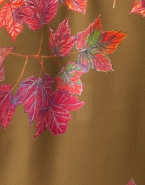Ala von Auersperg - Rosa Autumn Leaves Print Silk Blouse
