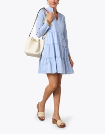 Look image thumbnail - Sail to Sable - Blue and White Seersucker Tunic Dress