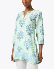 Front image thumbnail - Roller Rabbit - Yarrow Mint Green Kurta Top