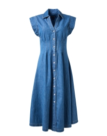 Product image thumbnail - Veronica Beard - Ruben Blue Denim Shirt Dress