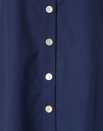 Fabric image thumbnail - Finley - Swing Navy Cotton Shirt Dress