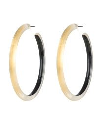 Product image thumbnail - Alexis Bittar - Gold Lucite Hoop Earrings