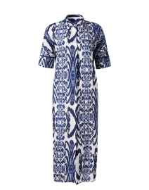 Product image thumbnail - Ro's Garden - Telma Blue Printed Shirt Dress