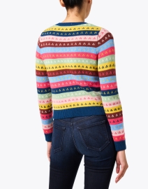 Back image thumbnail - Chinti and Parker - Rainbow Striped Wool Sweater