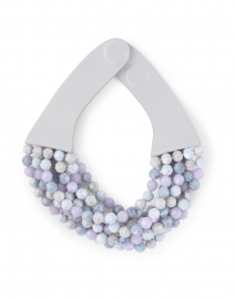 Bella Lavender Grey Tone Multistrand Necklace