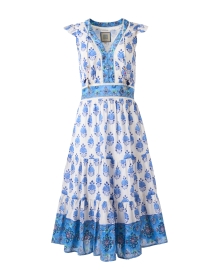 Product image thumbnail - Bell - Annabelle Blue Cotton Silk Dress