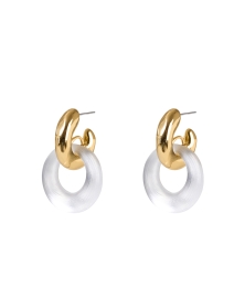 Alexis Bittar - Gold and Silver Lucite Earrings