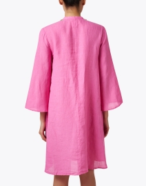 Back image thumbnail - 120% Lino - Pink Linen Dress 