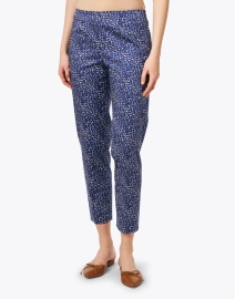 Front image thumbnail - Piazza Sempione - Monia Blue and White Print Pant