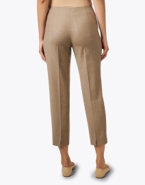 Back image thumbnail - Piazza Sempione - Audrey Beige and Gold Lurex Pant