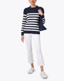 Look image thumbnail - Sail to Sable - Navy and White Striped Sweater