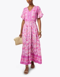Look image thumbnail - Walker & Wade - Christina Pink Print Midi Dress