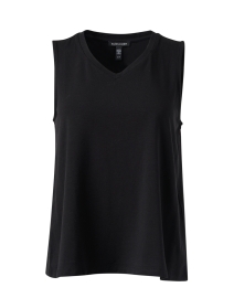 Product image thumbnail - Eileen Fisher - Black Stretch Jersey Tank
