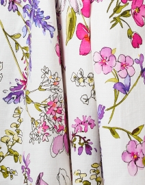 Fabric image thumbnail - Sara Roka - Mamie White Floral Print Cotton Dress