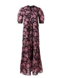 Jordana Black and Pink Print Cotton Dress