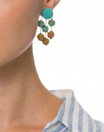 Samburu Turquoise and Gold Ombre Earrings